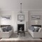 Ekena Millwork Andrea Ceiling Medallion (Canopies up to 4 1/8"), 8 1/8"OD x 4 1/8"ID x 1/2"P, Cloud Burst Crackle CM08ADCBC - alternate 2